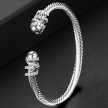 Cargar imagen en el visor de la galería, Trendy Luxury Stackable Bracelet Cuff Full Cubic Zircon Crystal - FUCHEETAH