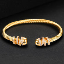 Cargar imagen en el visor de la galería, Trendy Luxury Stackable Bracelet Cuff Full Cubic Zircon Crystal - FUCHEETAH