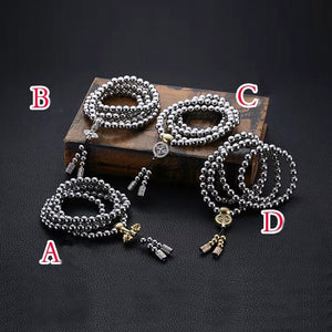 Tactical 10MM Steel Chain Beads Self Defense Hand Bracelet Necklace - FUCHEETAH