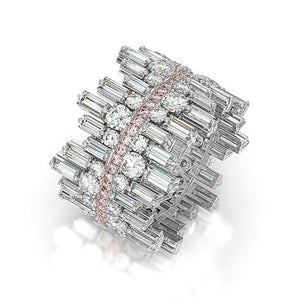 Luxury Silver Rings Geometric CZ Simple Stylish - FUCHEETAH