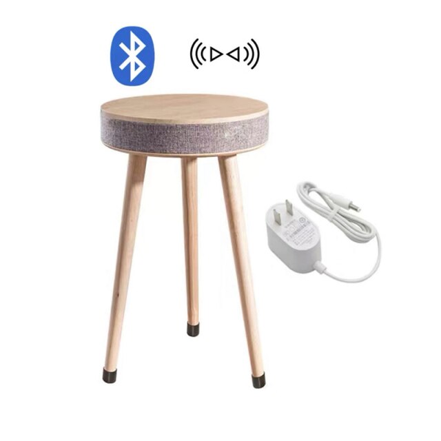 Smart Table Living Room Inductive Wireless Charging Table Wooden Outdoor 3D Surround Music - FUCHEETAH