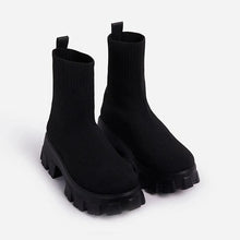 Cargar imagen en el visor de la galería, Women Boots Slip on Socks with Heels