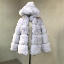 Load image into Gallery viewer, Black Faux Coat Hooded Fluffy Artificial Fur Coat