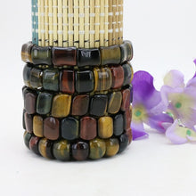 Charger l&#39;image dans la galerie, Energy Multicolor tiger stone elastic bracelet DIY stone multi element collocation - FUCHEETAH