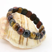 Charger l&#39;image dans la galerie, Energy Multicolor tiger stone elastic bracelet DIY stone multi element collocation - FUCHEETAH