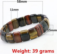 Charger l&#39;image dans la galerie, Energy Multicolor tiger stone elastic bracelet DIY stone multi element collocation - FUCHEETAH