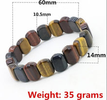 Charger l&#39;image dans la galerie, Energy Multicolor tiger stone elastic bracelet DIY stone multi element collocation - FUCHEETAH