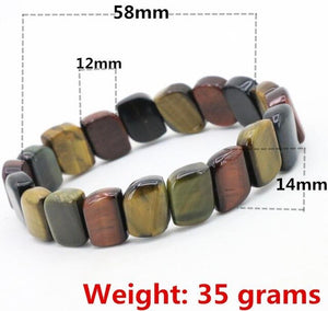 Energy Multicolor tiger stone elastic bracelet DIY stone multi element collocation - FUCHEETAH