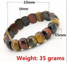 Charger l&#39;image dans la galerie, Energy Multicolor tiger stone elastic bracelet DIY stone multi element collocation - FUCHEETAH