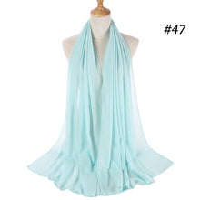 Charger l&#39;image dans la galerie, Plain bubble chiffon scarf hijab wrap solid color shawls and scarves - FUCHEETAH