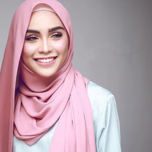 Charger l&#39;image dans la galerie, Plain bubble chiffon scarf hijab wrap solid color shawls and scarves - FUCHEETAH