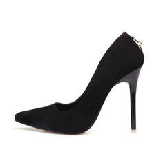 Charger l&#39;image dans la galerie, High heels shoes woman Genuine suede leather thin Spike Heel Pointed Toe - FUCHEETAH